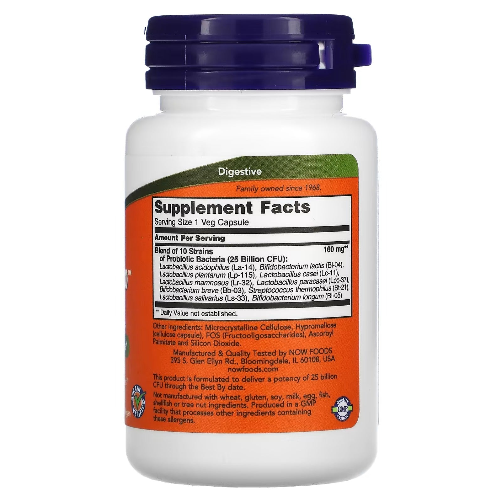 NOW Probiotic-10 25 Billion CFU – Digestive & Gut Health Support