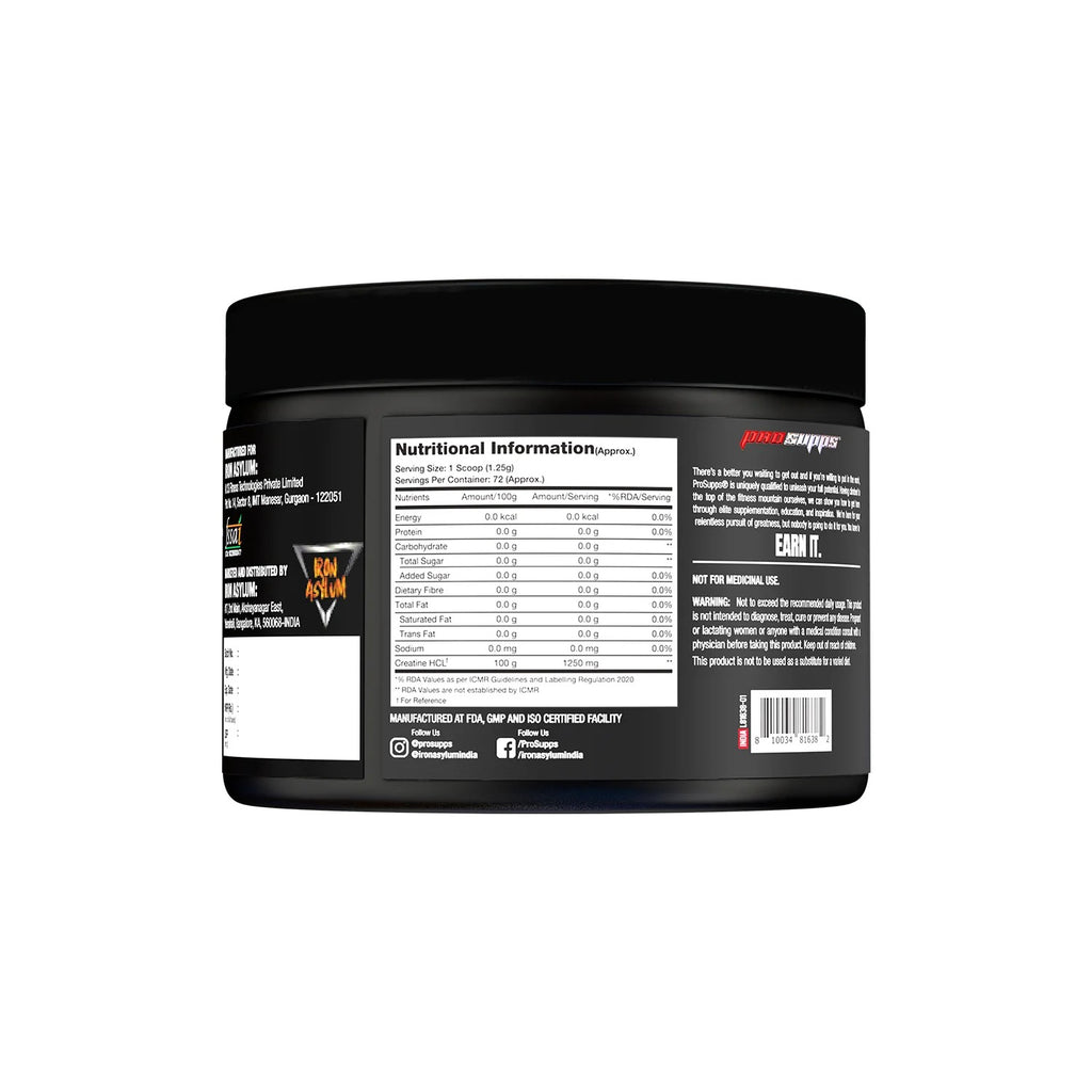 Creatine HCL Supplement for Strength, Endurance & Performance