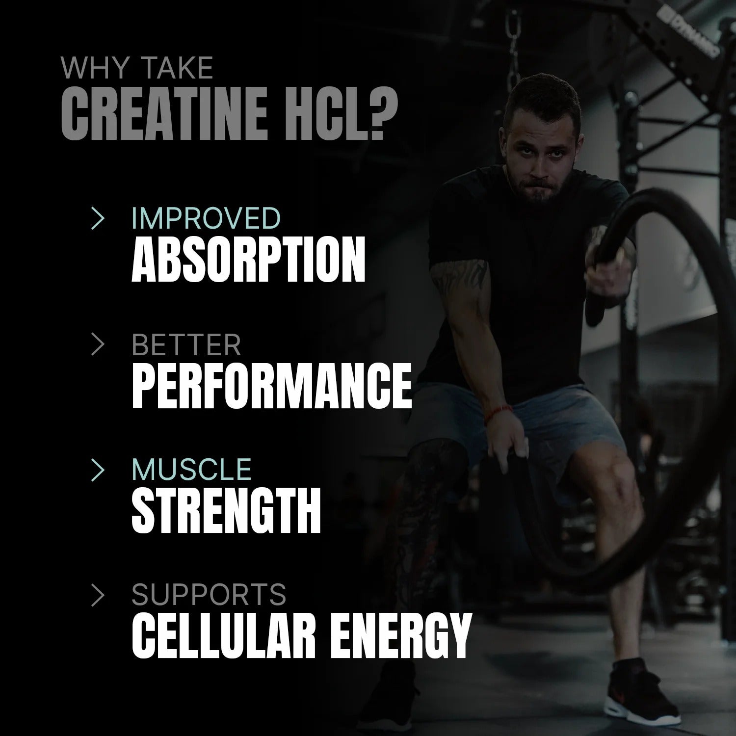 Creatine HCL Supplement for Strength, Endurance & Performance
