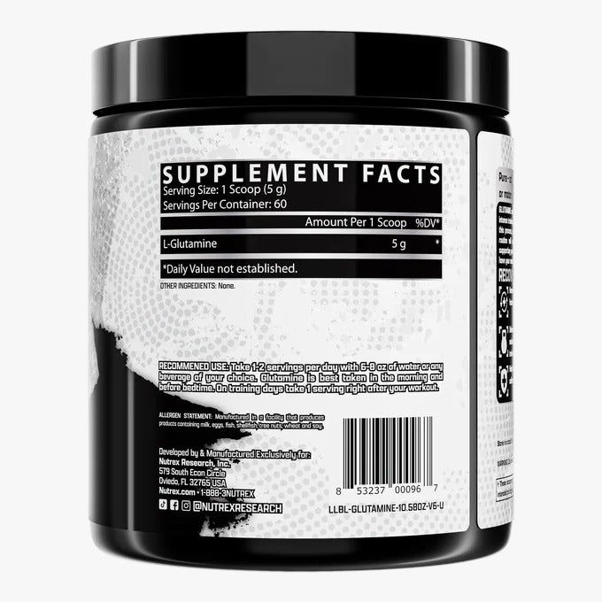 Nutrex Glutamine Powder 300g for Muscle Recovery