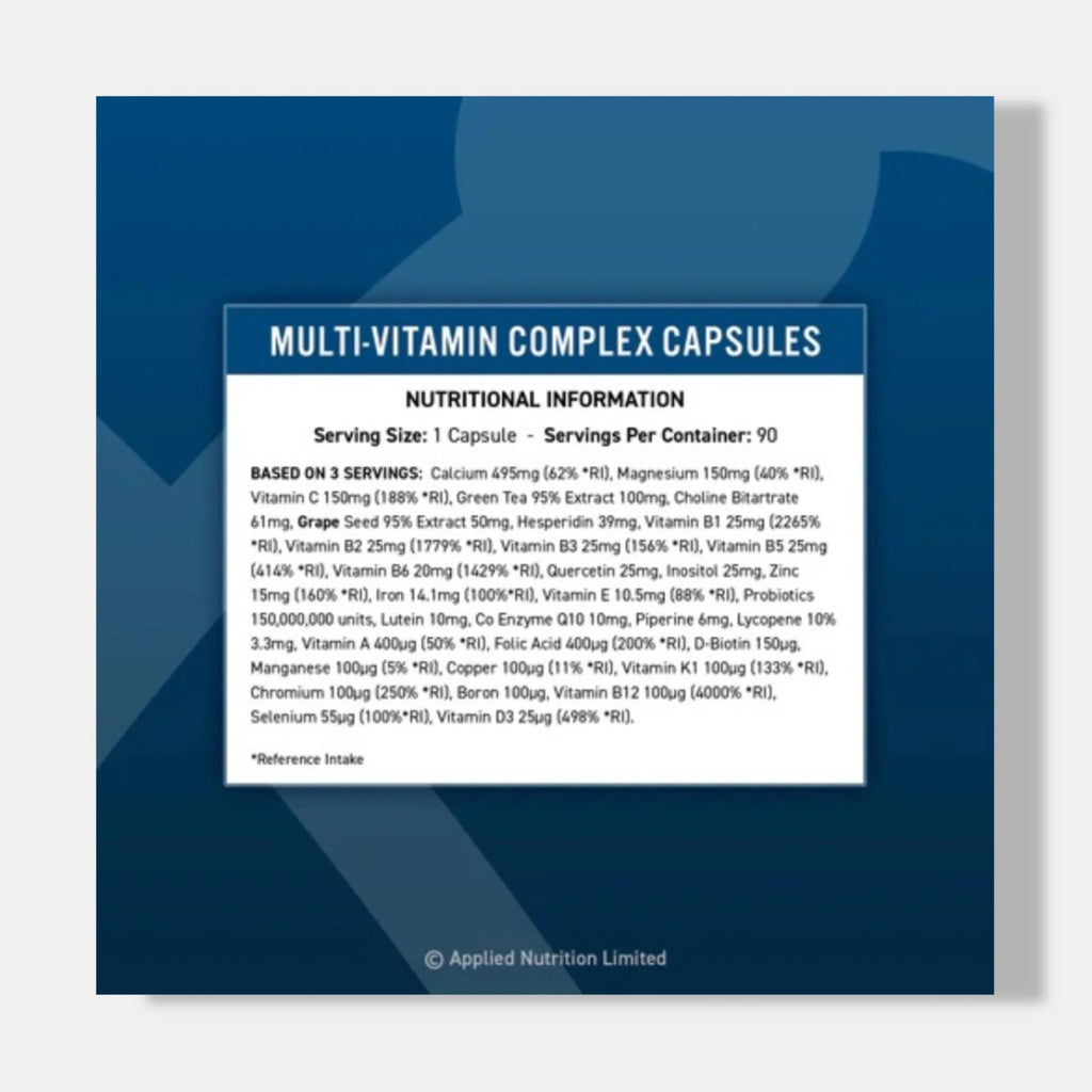 Multi Vitamin Complex Capsules for Energy & Muscle Support