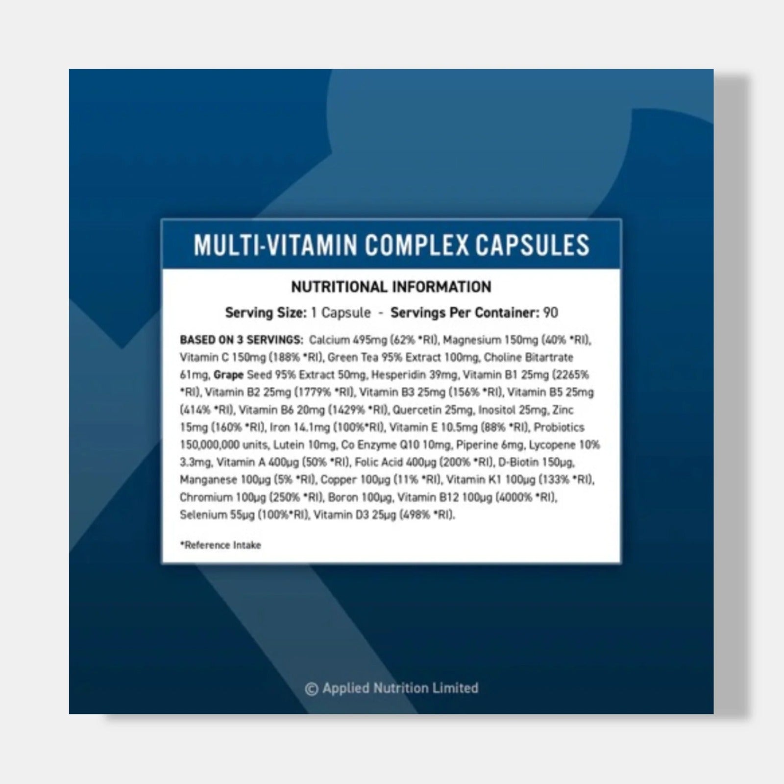 Multi Vitamin Complex Capsules for Energy & Muscle Support