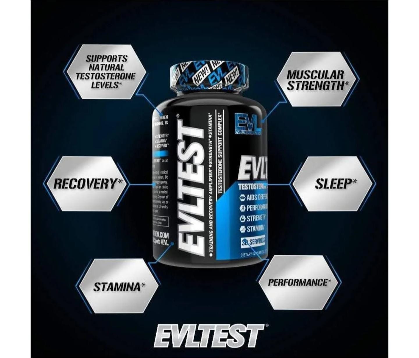 Testosterone Support Supplement – EVLTest by Evlution Nutrition