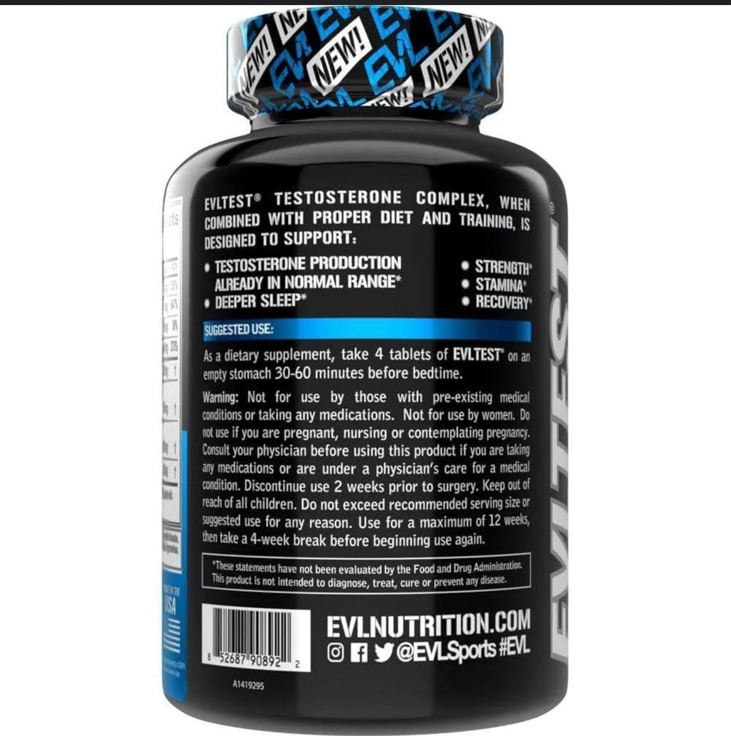 Testosterone Support Supplement – EVLTest by Evlution Nutrition