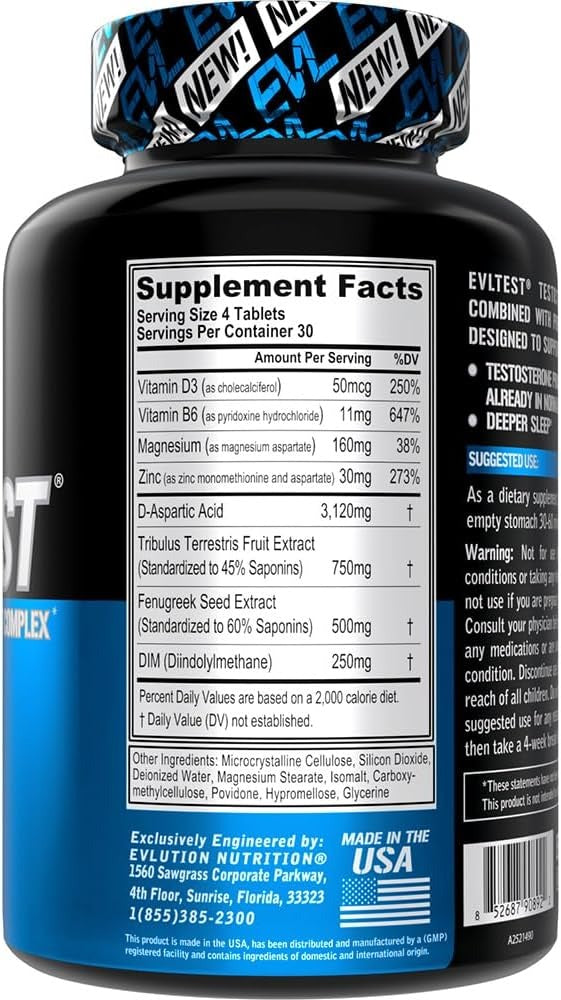 Testosterone Support Supplement – EVLTest by Evlution Nutrition