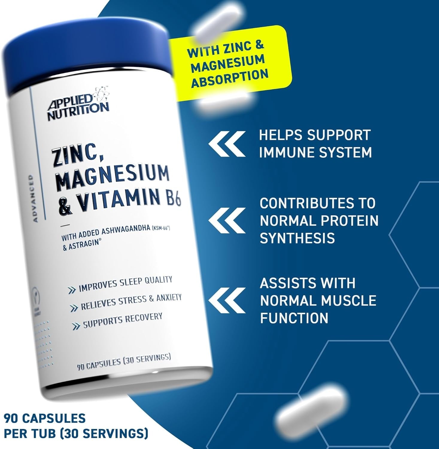 ZMA Pro Supplement – Zinc Magnesium B6 for Testosterone