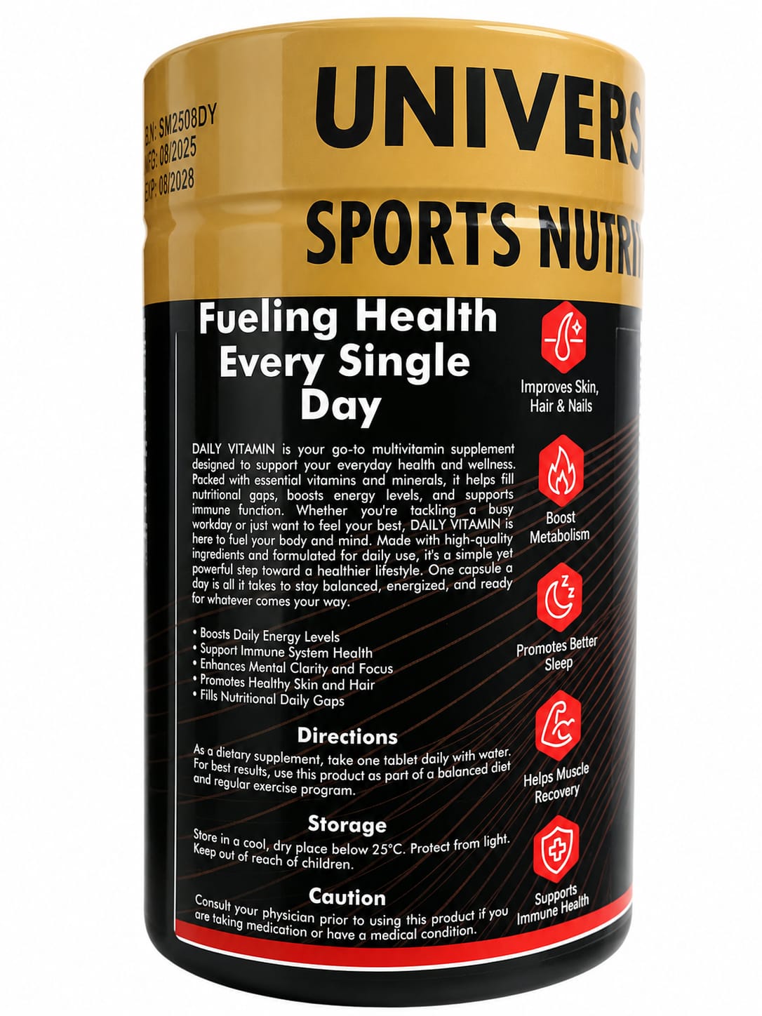 Universal Daily Vitamins Supplement – Energy & Immune Support
