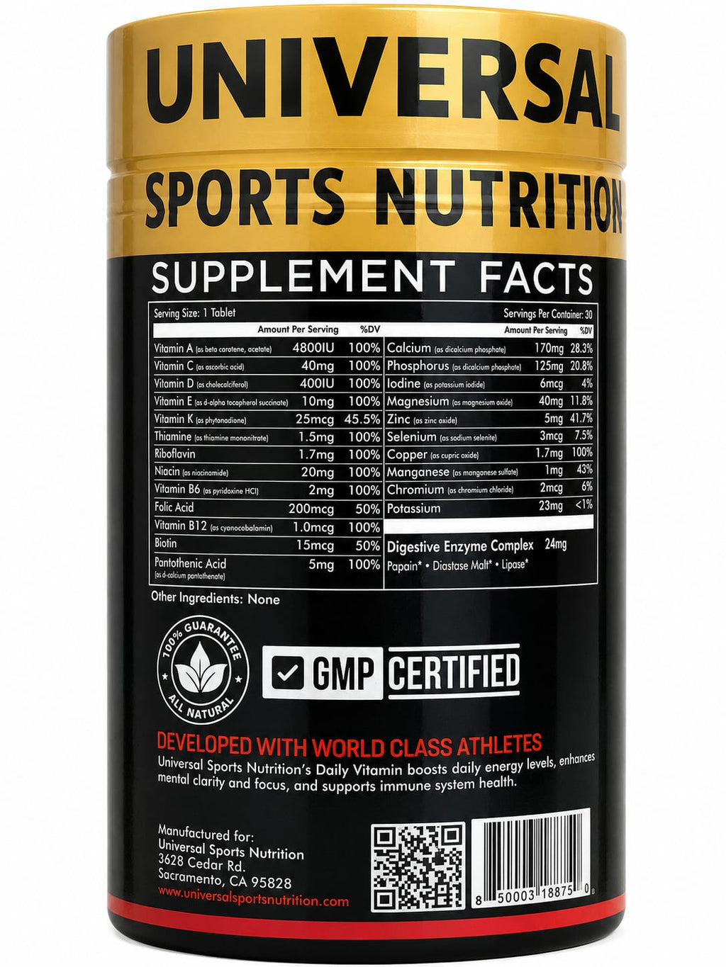 Universal Daily Vitamins Supplement – Energy & Immune Support