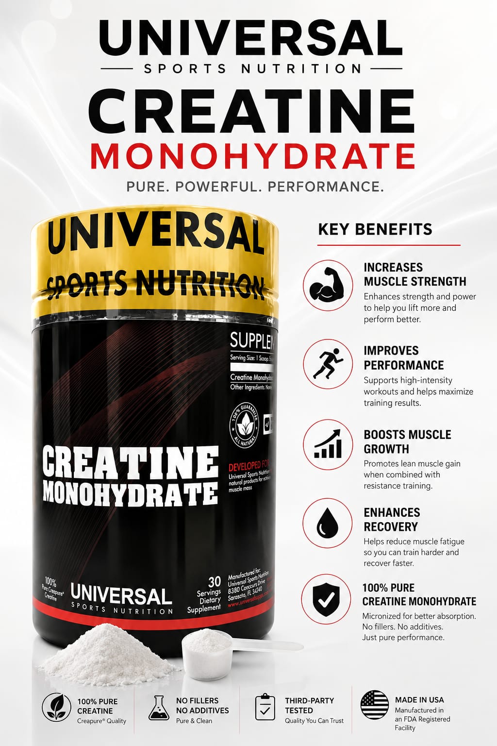 Universal Creatine Monohydrate – Strength & Muscle Power