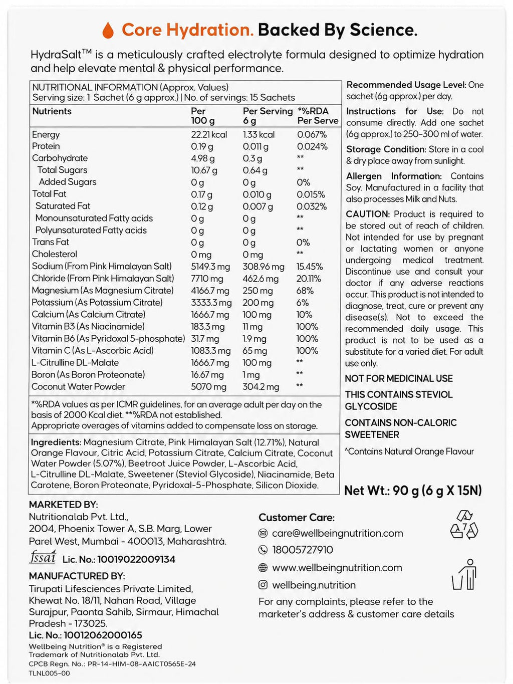 HYDRASALT ELECTROLYTES