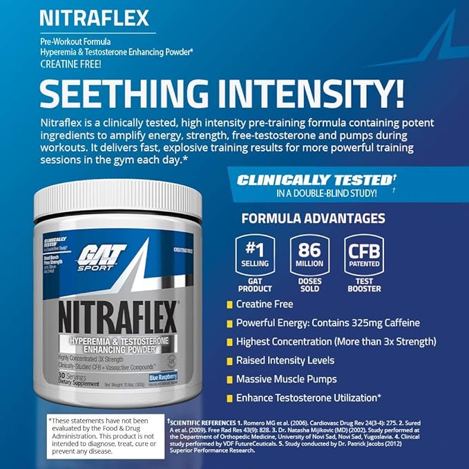 Gat Sport Nitraflex Powder-Pre-workout -30 Servings