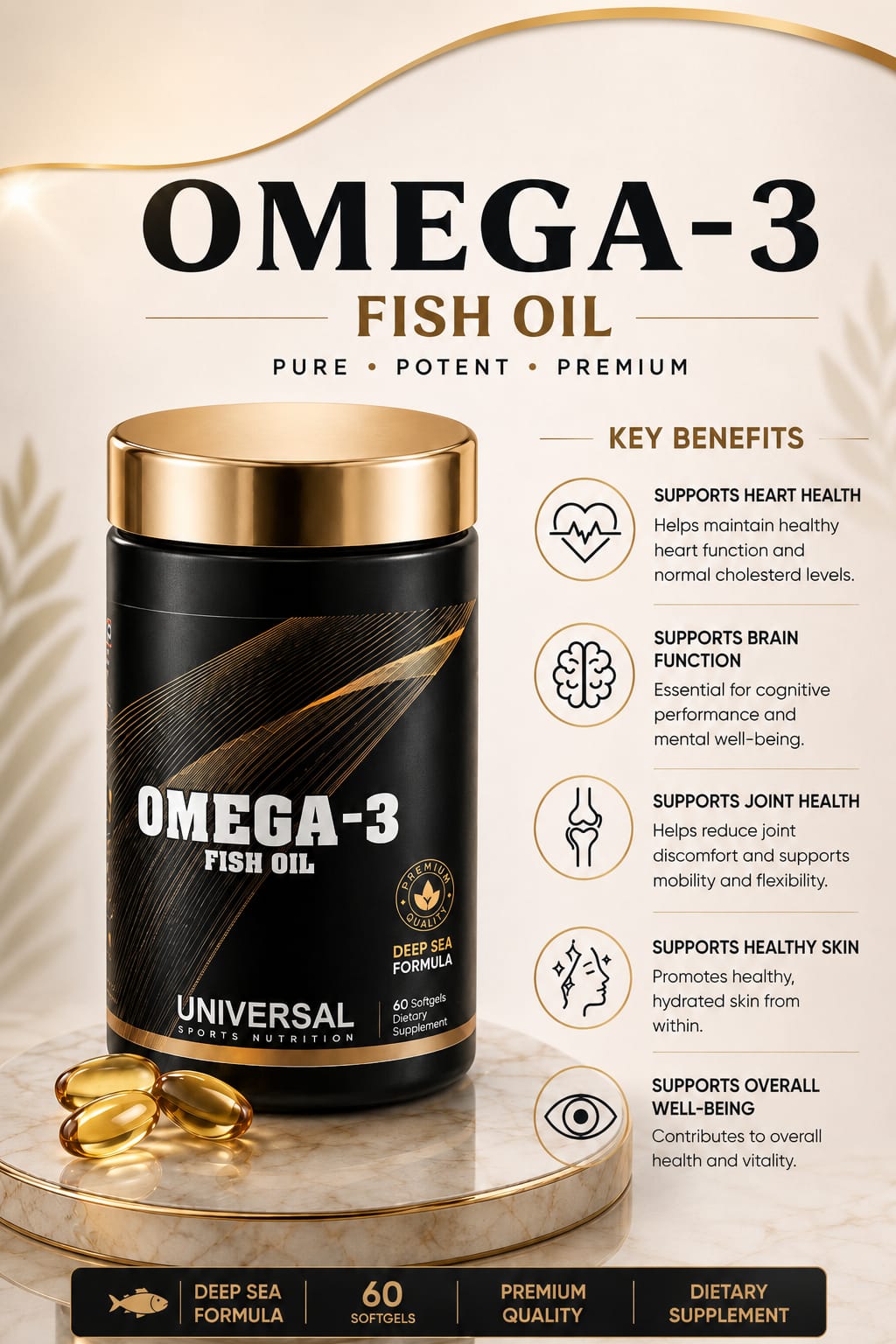 Omega 3 Fish Oil – Universal Sports Nutrition Supplement