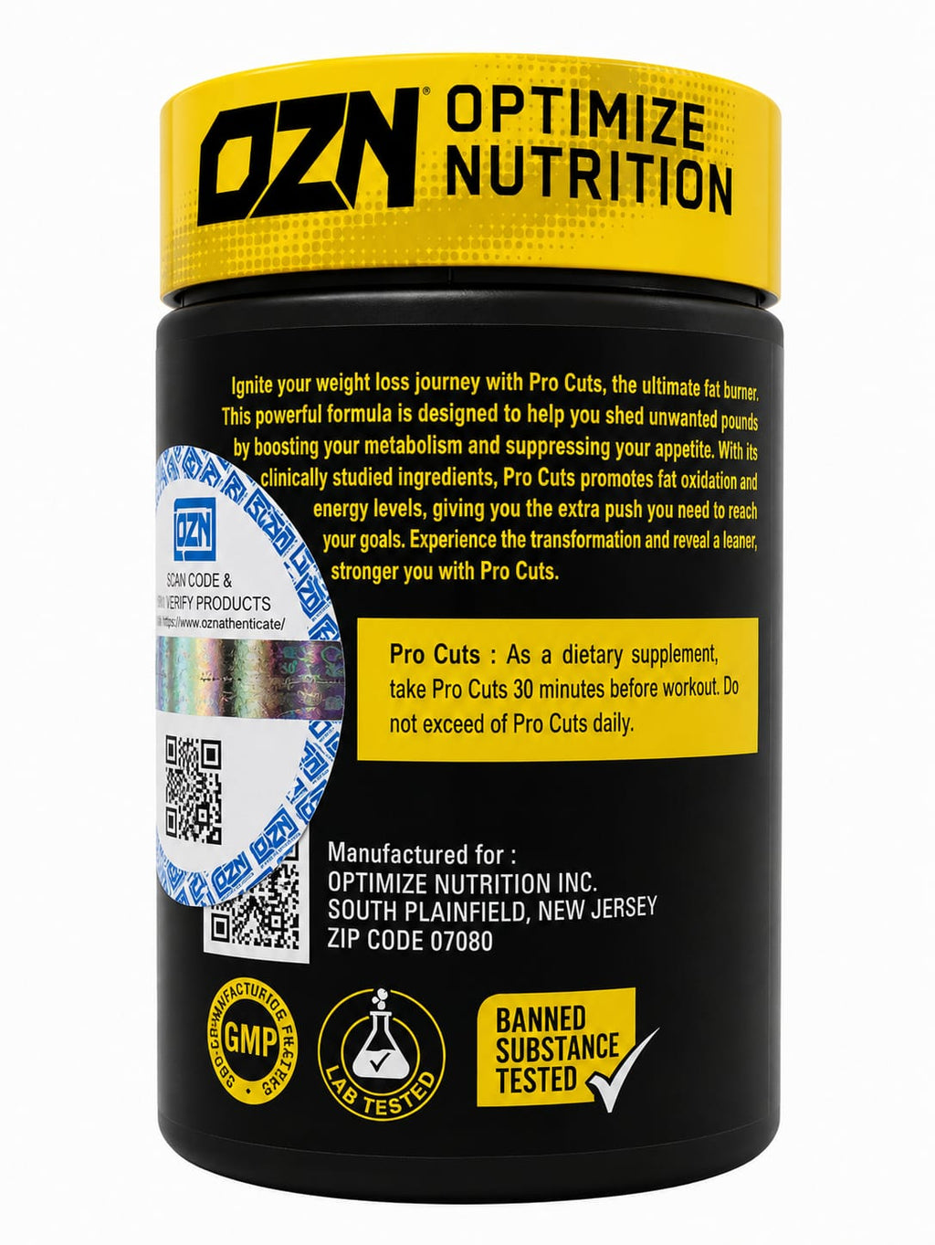 OZN Pro Cuts 30 Capsules for Weight Loss & Energy Support