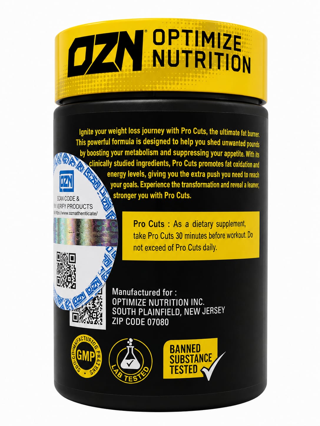 OZN Pro Cuts 30 Capsules for Weight Loss & Energy Support