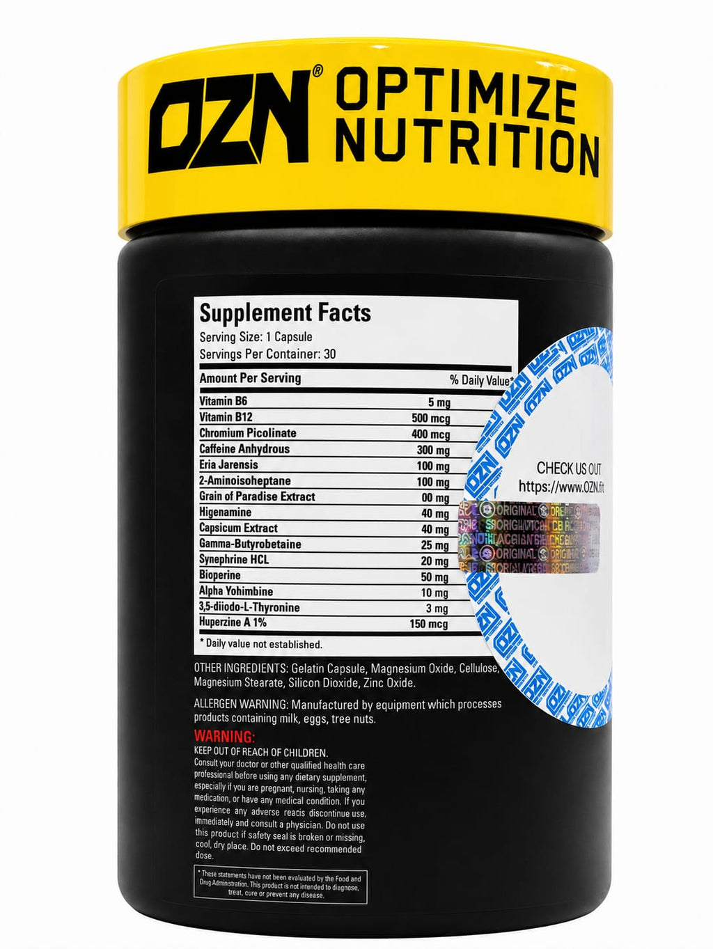 OZN Pro Cuts 30 Capsules for Weight Loss & Energy Support