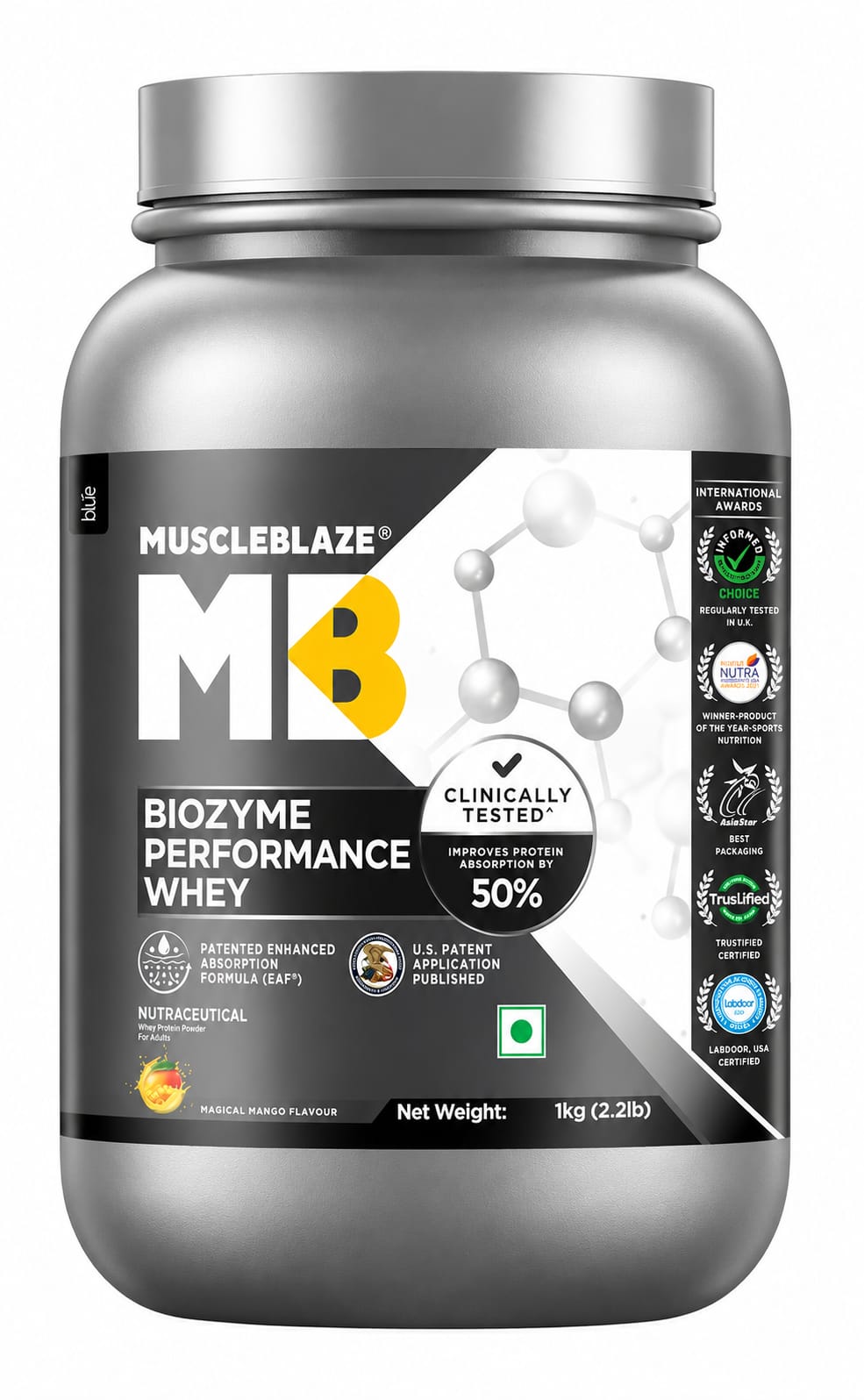 MuscleBlaze Biozyme Performance Whey Protein