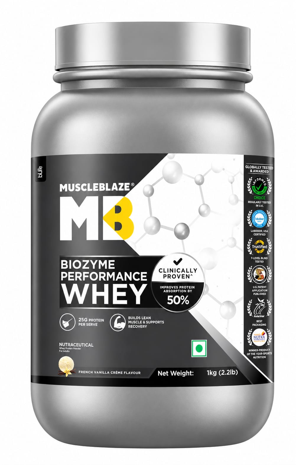 MuscleBlaze Biozyme Performance Whey Protein