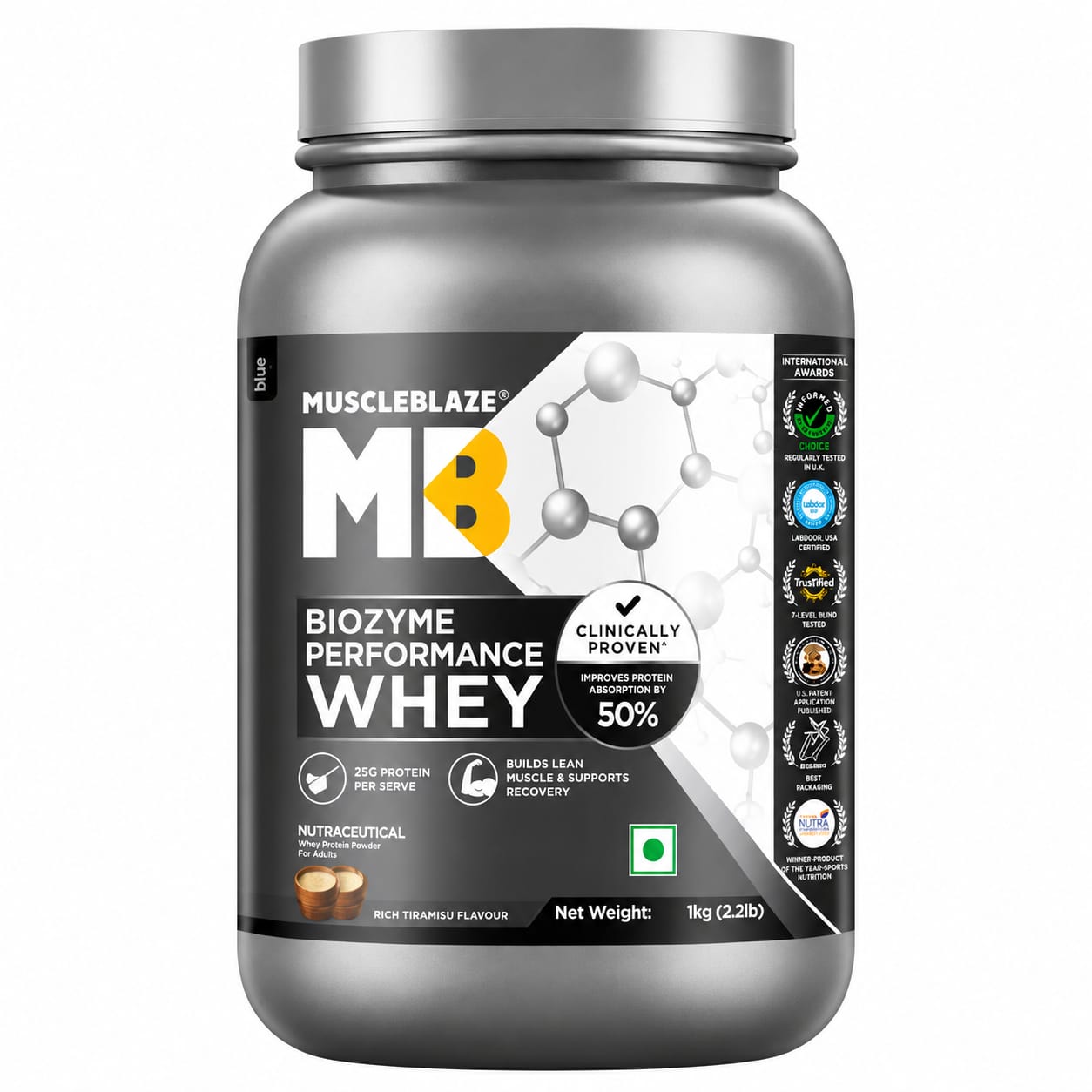 MuscleBlaze Biozyme Performance Whey Protein