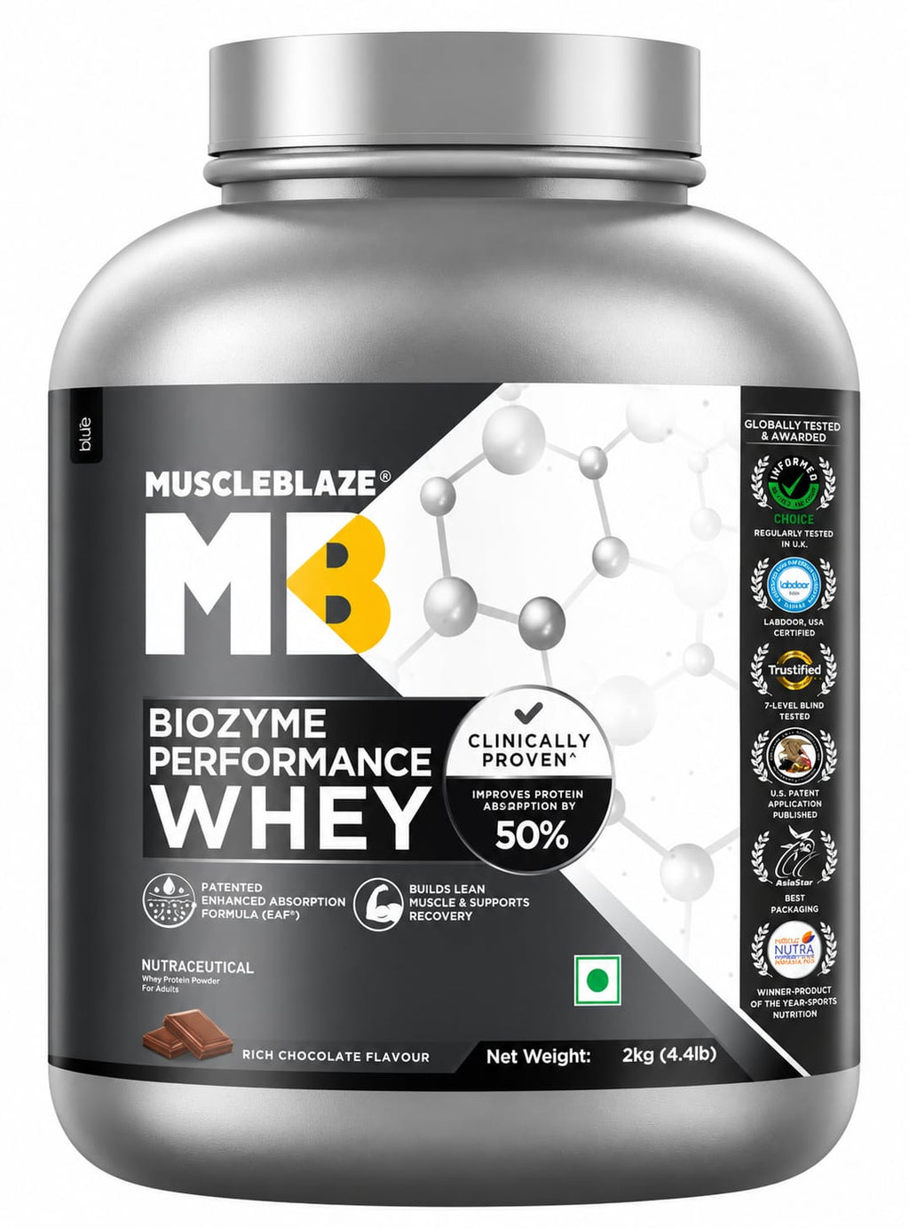 MuscleBlaze Biozyme Performance Whey Protein