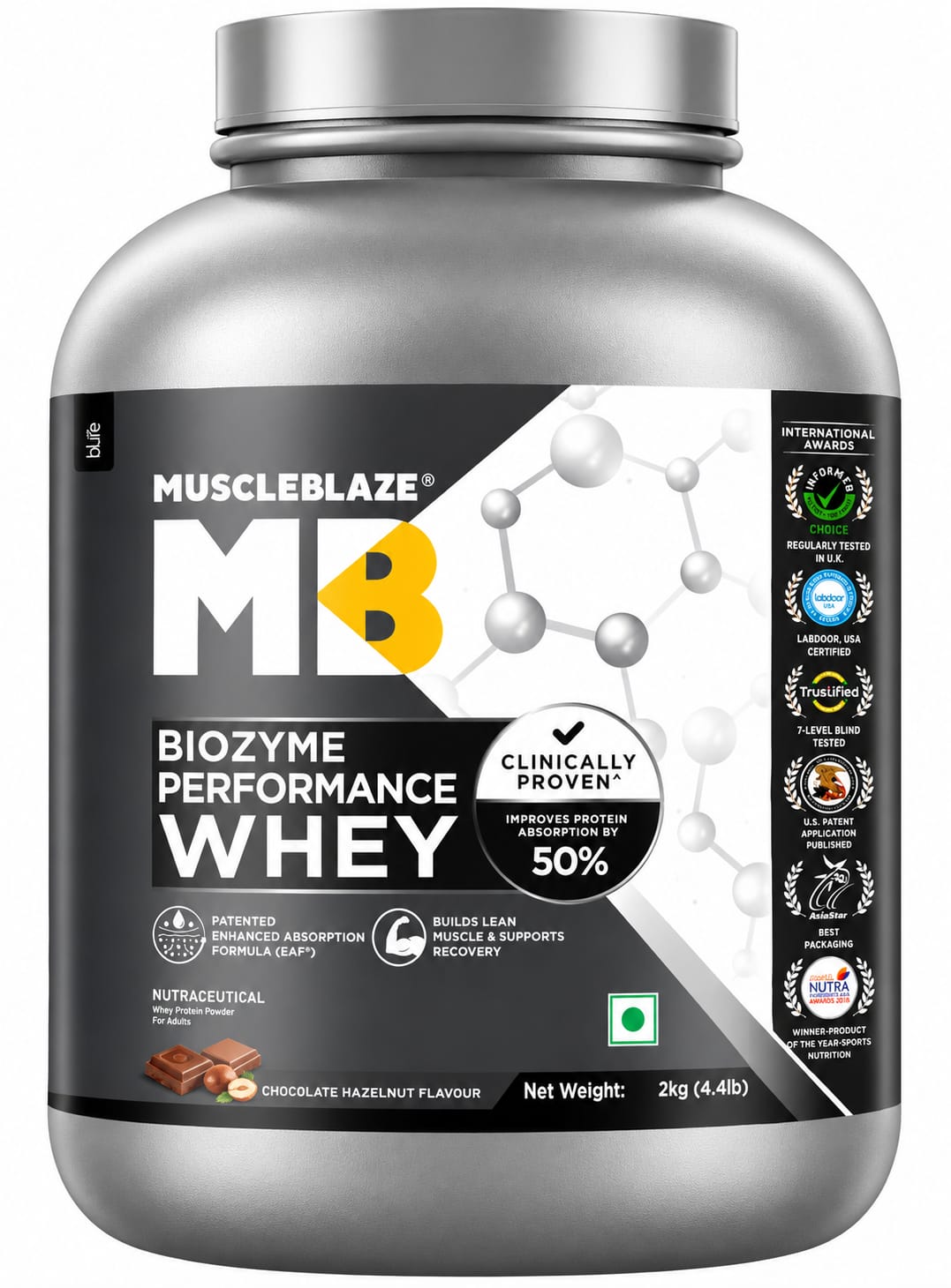 MuscleBlaze Biozyme Performance Whey Protein