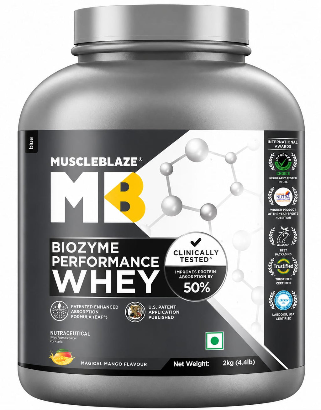 MuscleBlaze Biozyme Performance Whey Protein