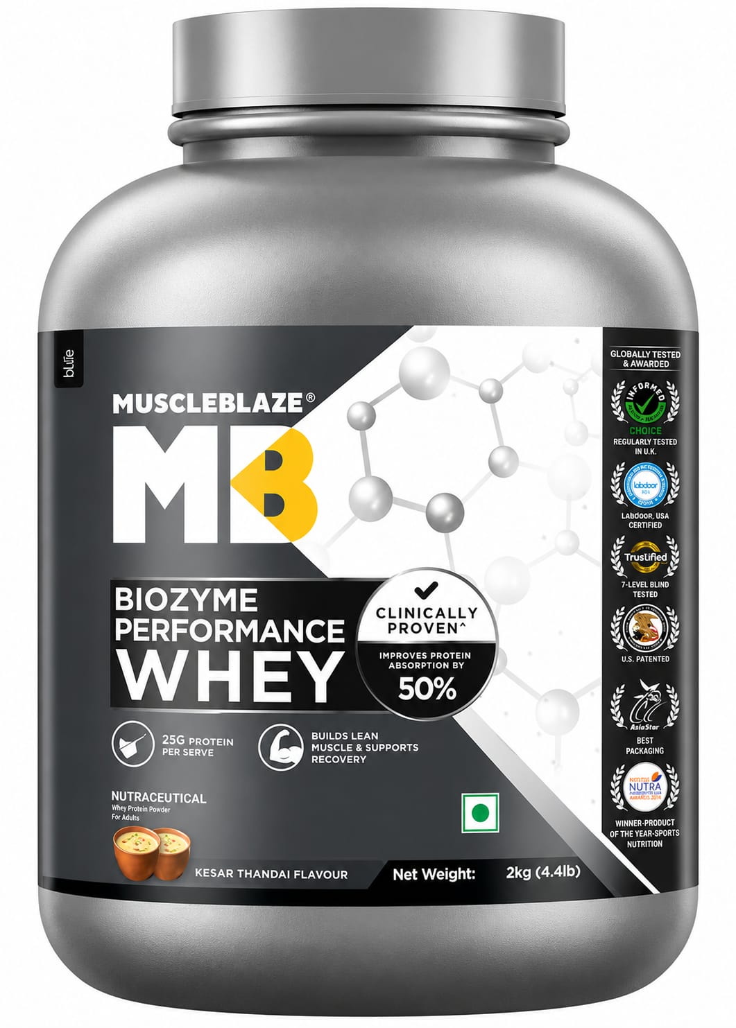 MuscleBlaze Biozyme Performance Whey Protein
