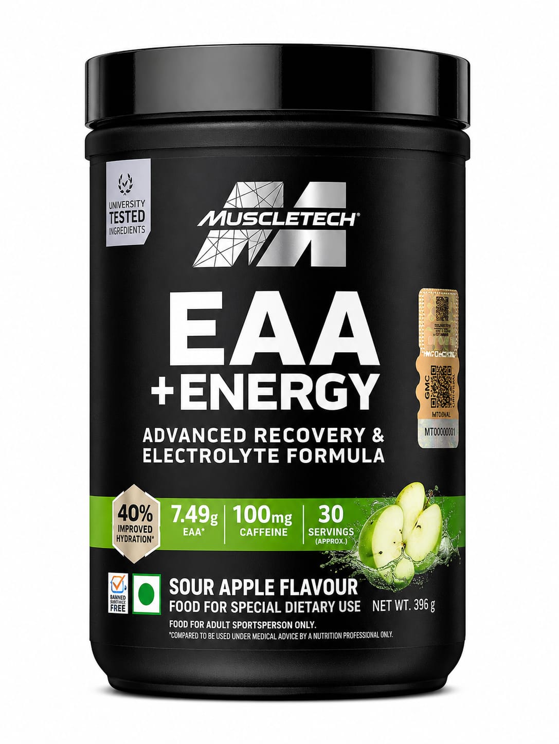 MuscleTech EAA+Energy – Sour Apple – 30 Servings