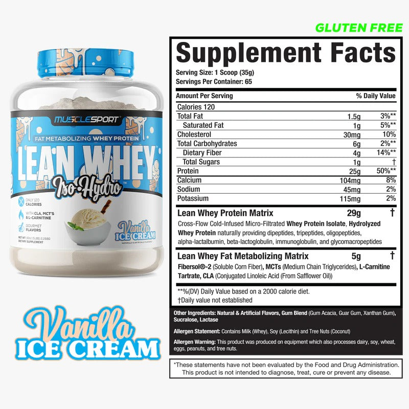 MUSCLESPORT LEAN WHEY  ISO-HYDRO