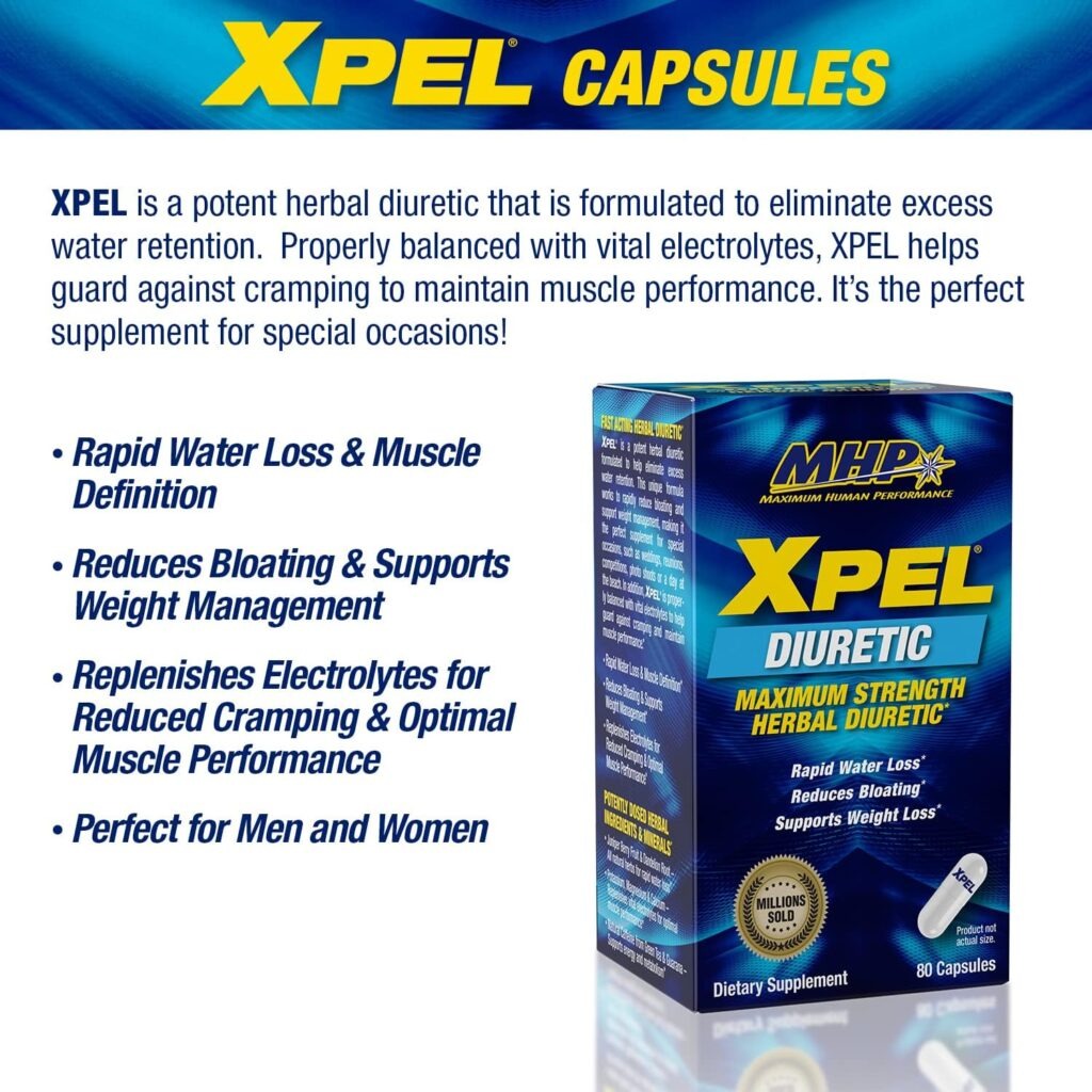 MHP XPEL HERBAL DIURETIC - 80 CAPSULES