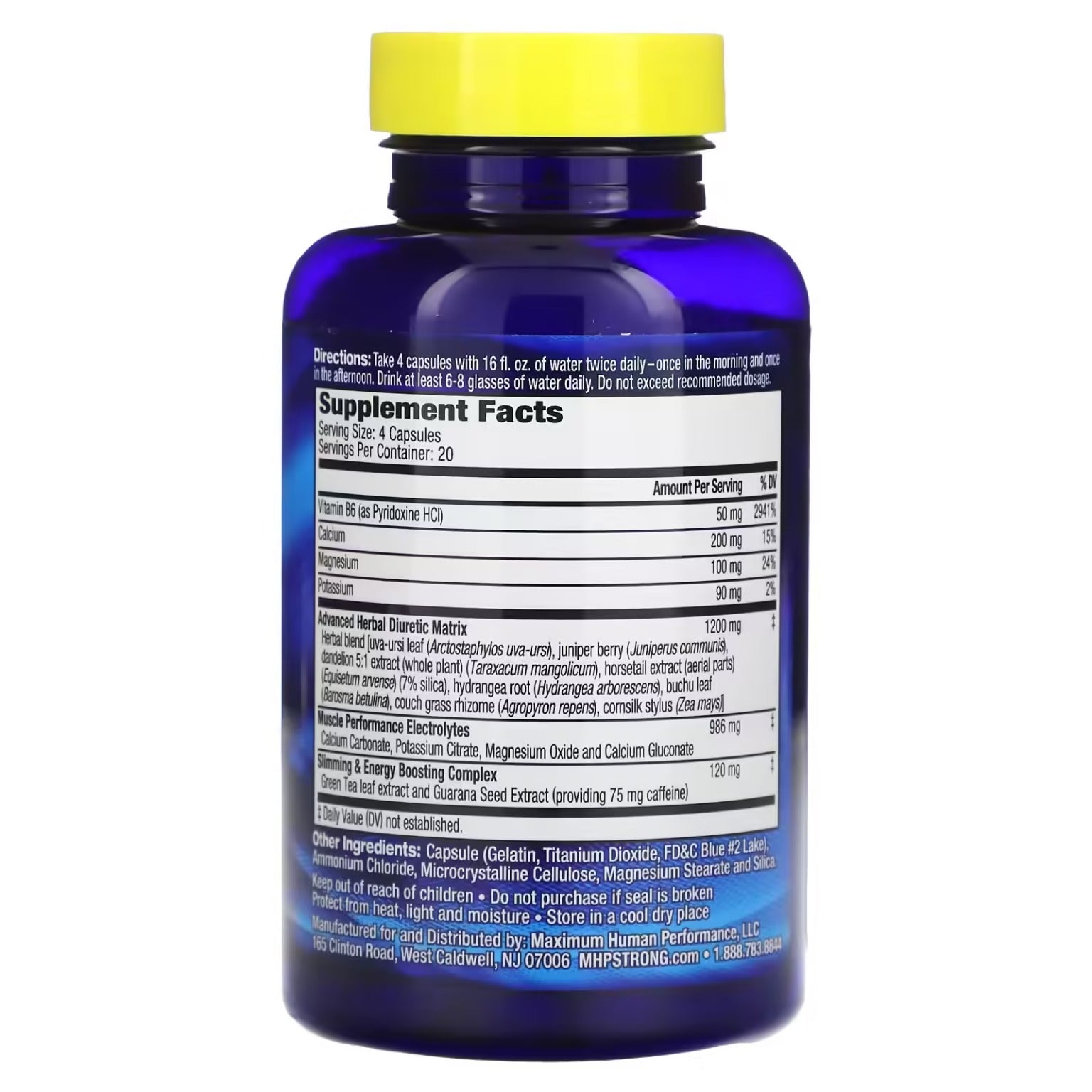 MHP XPEL HERBAL DIURETIC - 80 CAPSULES