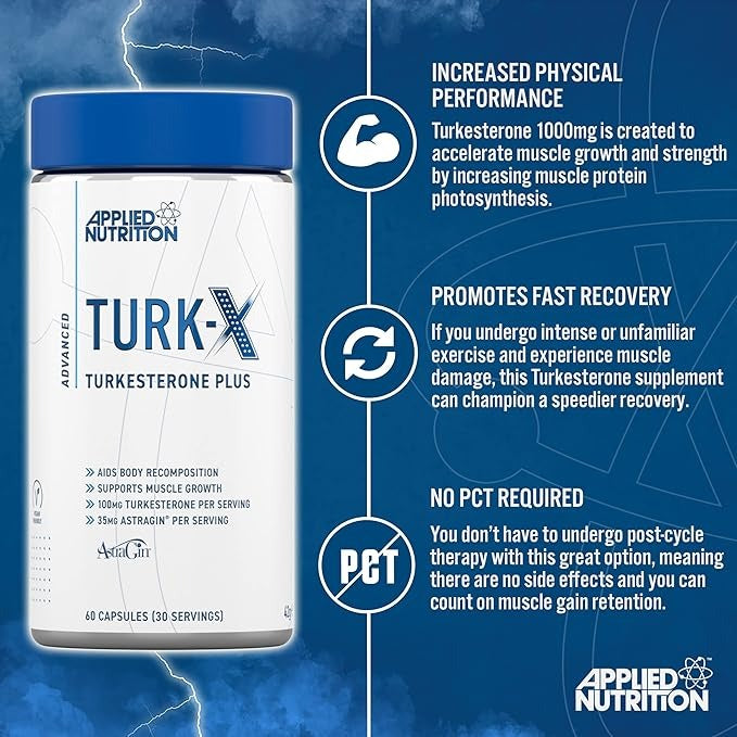 APPLIED NUTRITION TURK-X | TURKESTERONE PLUS CAPSULES – 60 CAPSULES