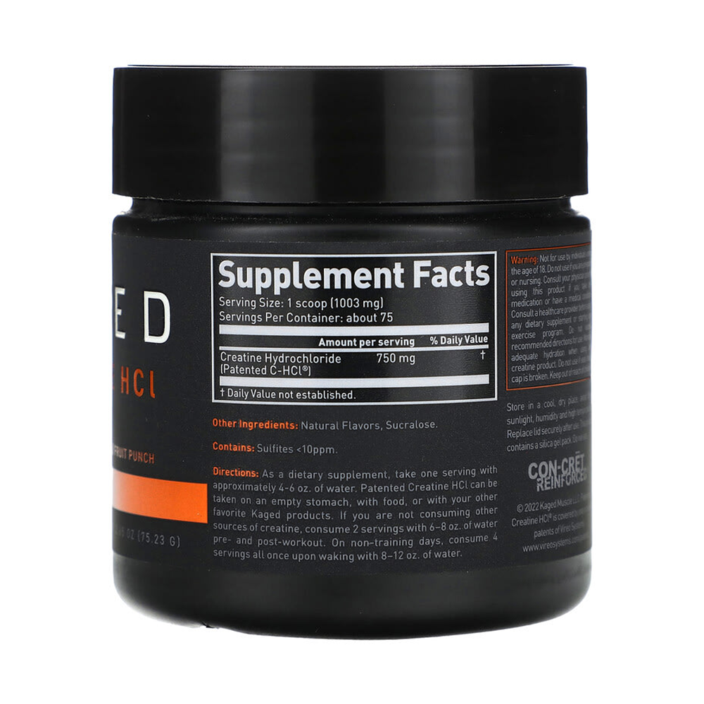 Kaged Creatine HCL 75 Servings for Strength & Performance