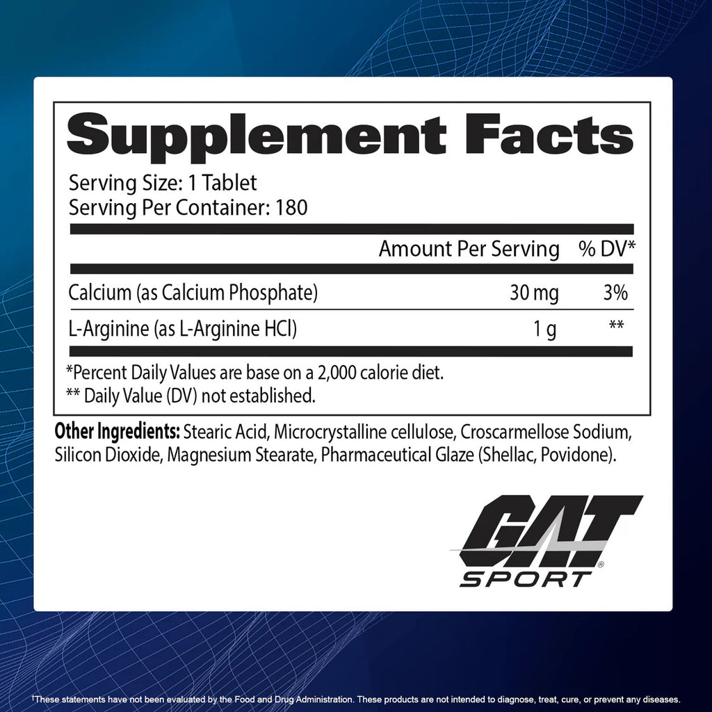 GAT Sports L-Arginine 180 Tablets