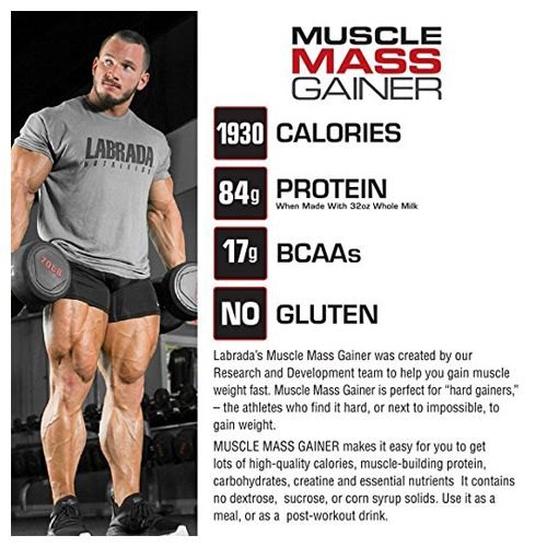 LABRAD Mass Gainer Chocolate 3kg for Weight Gain