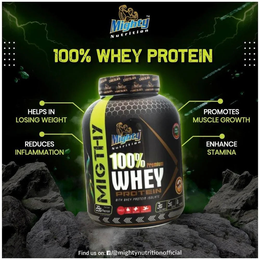 Mighty Nutrition Premium Whey Protein with Isolate Whey Protein 5lbs