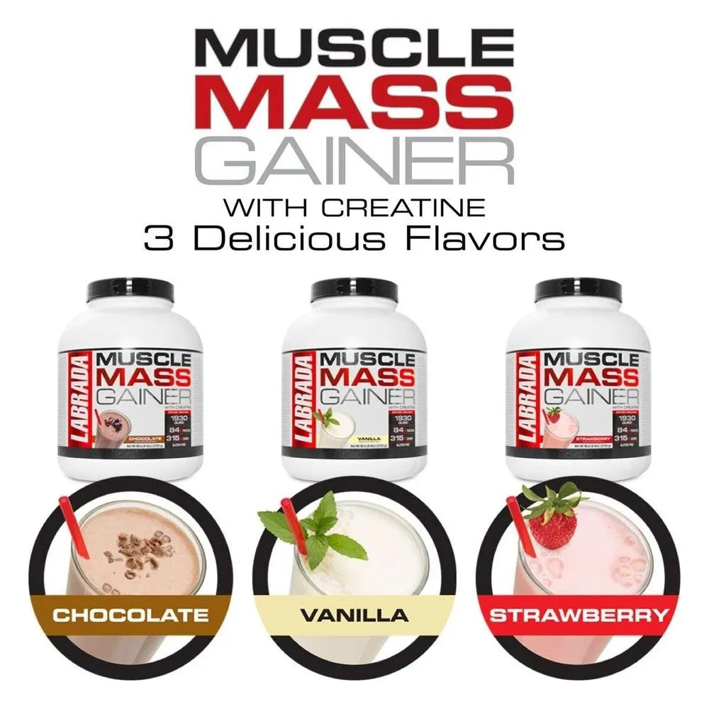 LABRAD Mass Gainer Chocolate 3kg for Weight Gain