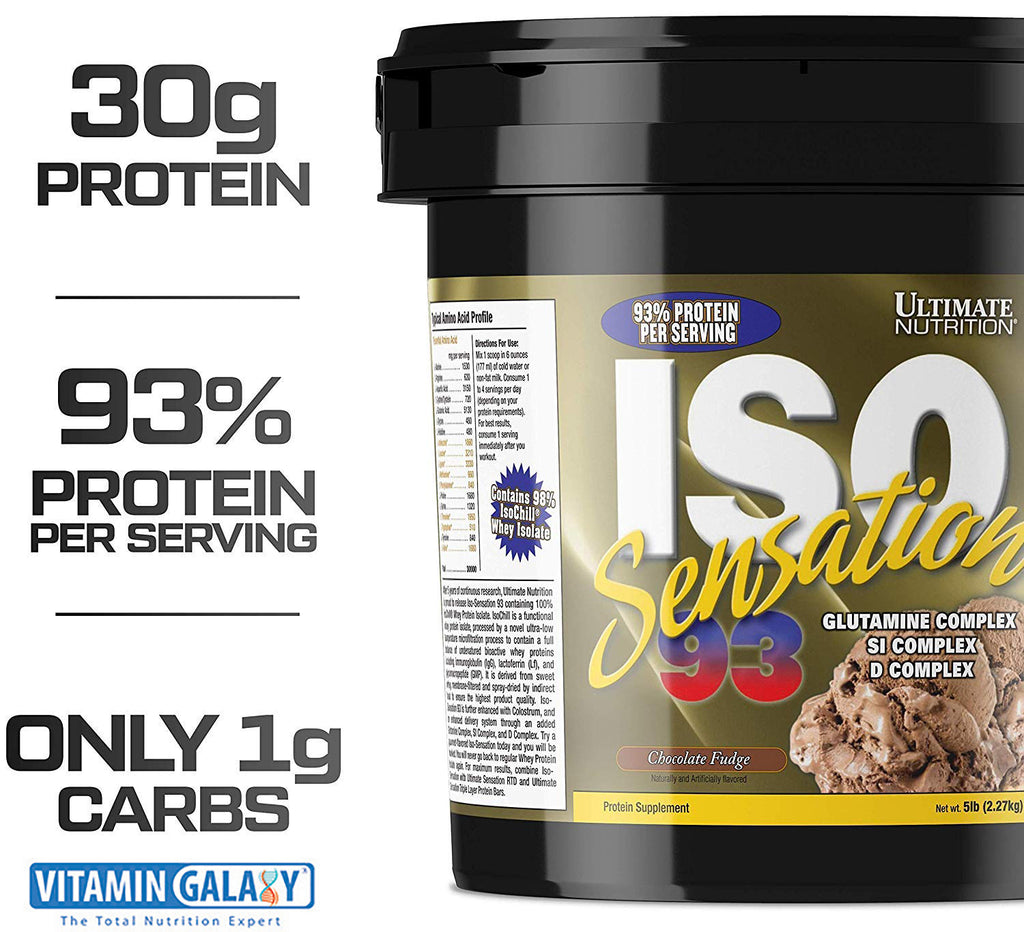 Ultimate Nutrition ISO Sensation - 93 Whey Protein Isolate - 5LB