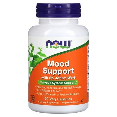 NOW Mood Support with St. John's Wort, 90 Veg Capsules