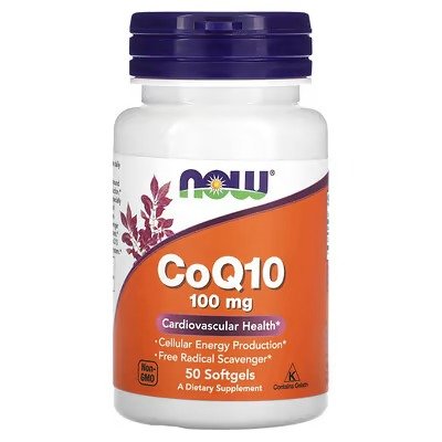 NOW CoQ10, 100 mg, 50 Softgels