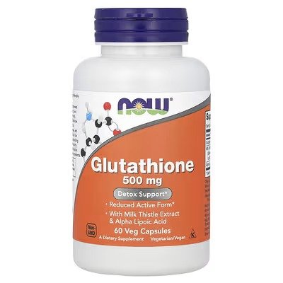 NOW Glutathione, 500 mg, 60 Veg Capsules