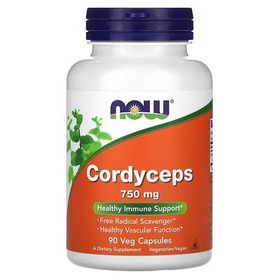 NOW Cordyceps, 750 mg, 90 Veg Capsules